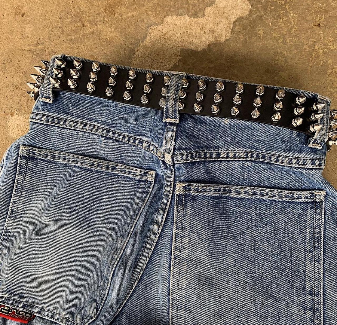 Black Studded Punk Belt