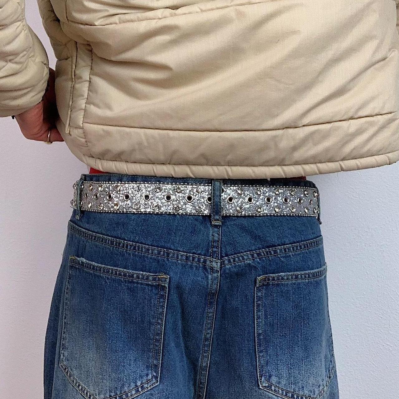 Silver Rhinestone Belt