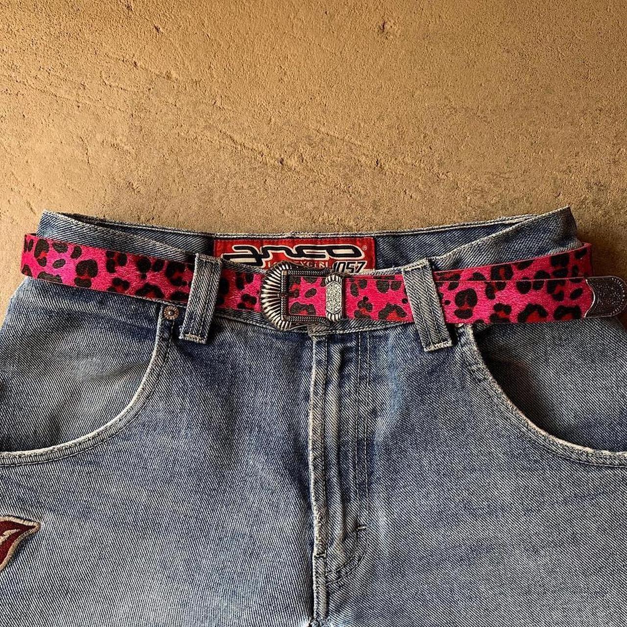 Pink Cheetah Print Belt