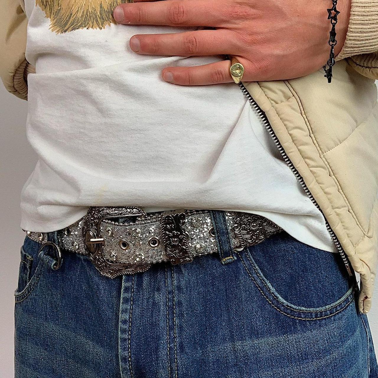 Silver Rhinestone Belt