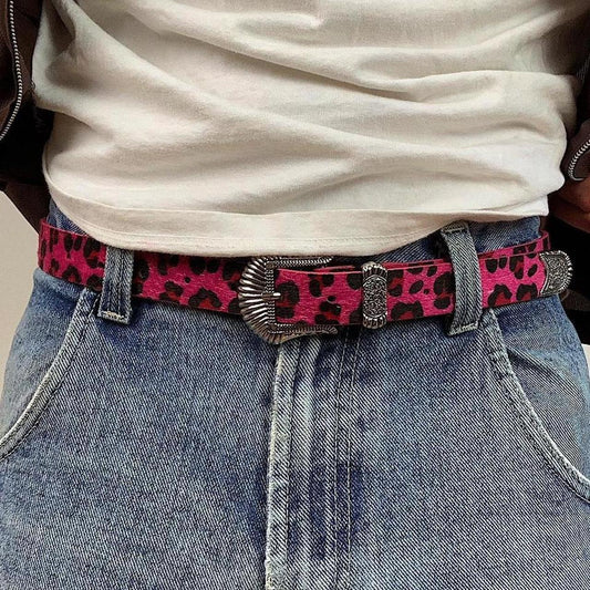 Pink Cheetah Print Belt