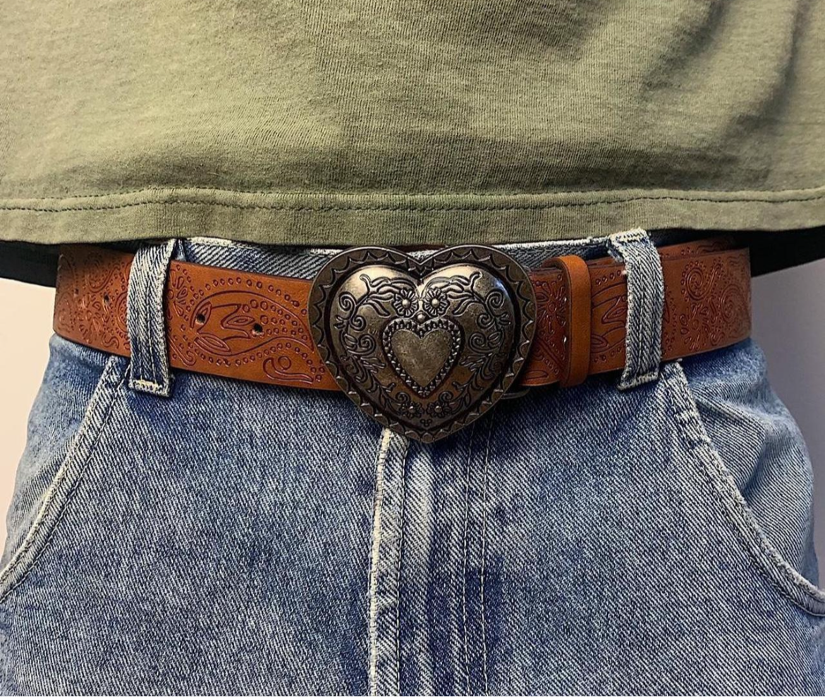 Vintage Heart Buckle Belt