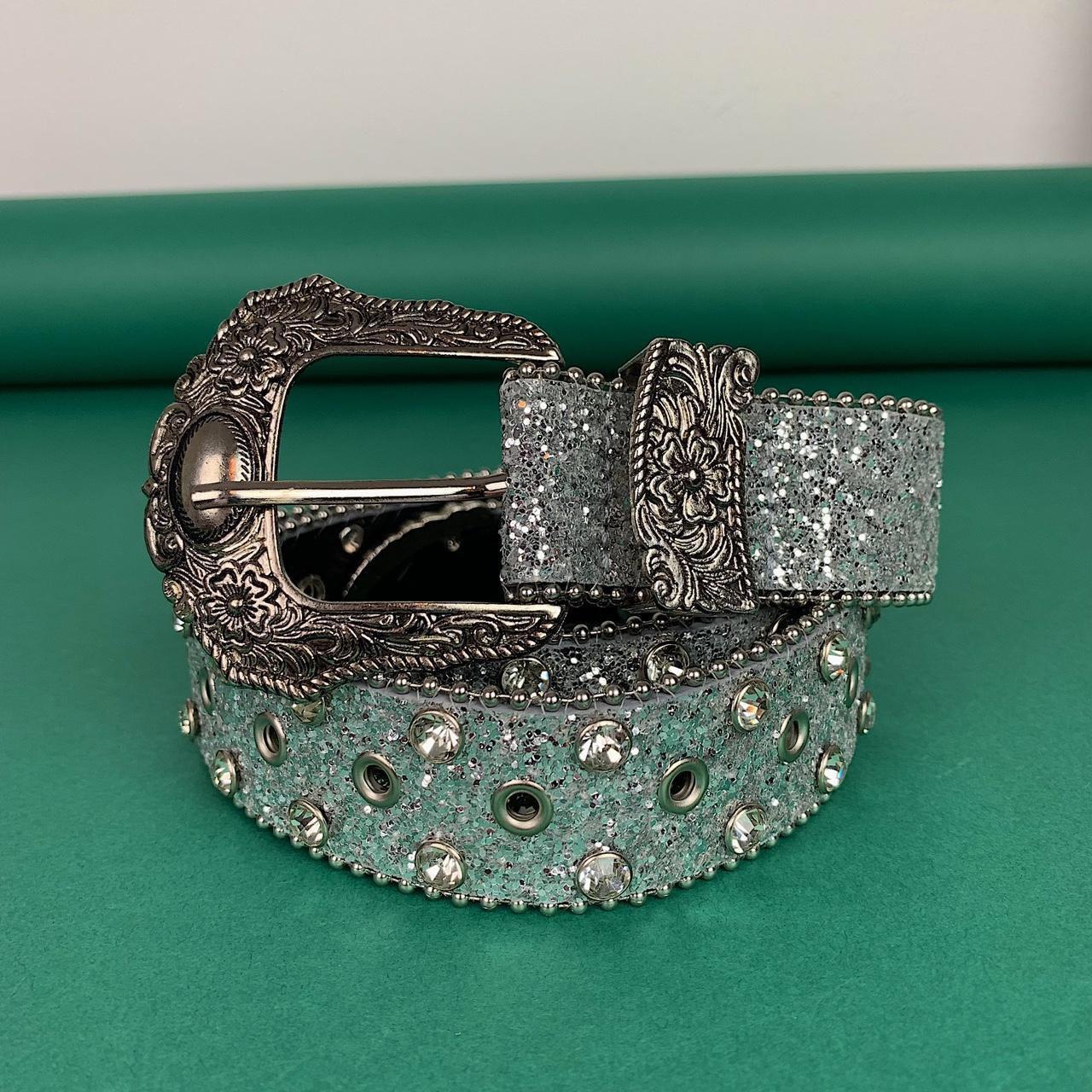 Silver Rhinestone Belt